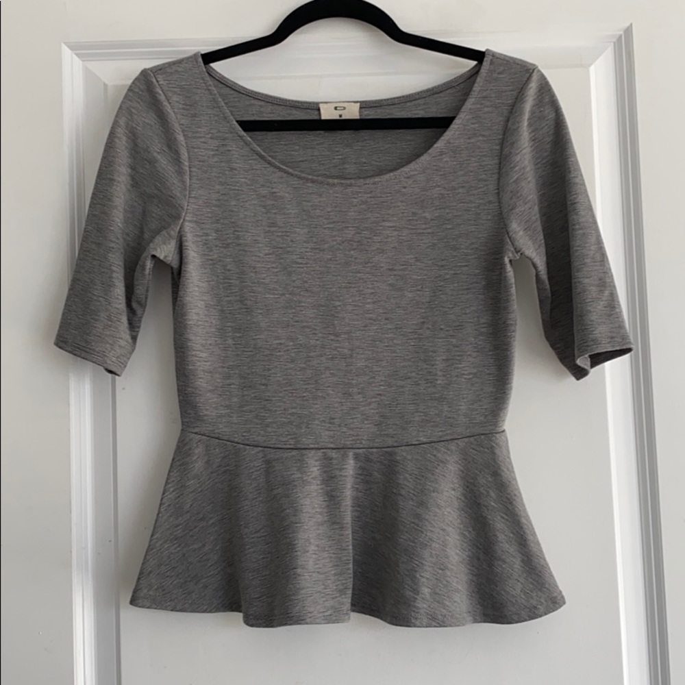Pins & Needles Grey Peplum Top
